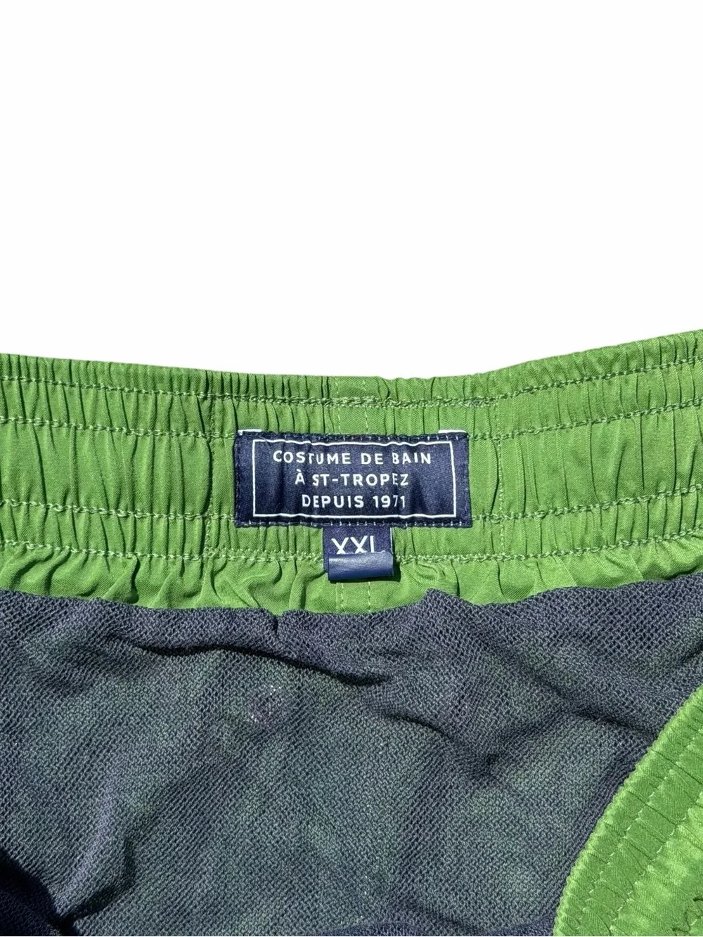Vilebrequin Moorea Swim Trunks Green Drawstring Mesh Lined Men’s XXL Shorts